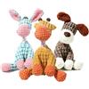 VELAJA 3 Pezzi Peluche per Cani con Squeak - Giocattoli per Cani Indistruttibile Giochi per Cani con Squeak - Asino Cane Giraffa Peluche per Cani Piccola Media Grossa Taglia