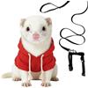 Generic Set di abbigliamento per criceti, con cappuccio ergonomico e confortevole, pettorina per animali domestici, per passeggiate all'aperto, criceti, cincillà, cuccioli, gattini, coniglietti, piccoli