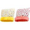 anneratteryer 2 Pezzi Casetta per Conigli Cuccia Coniglio Nano,Set Rosso e Giallo,Misto Cotone e Poliestere,Dimensioni 25×20 Cm,per Piccoli Animali Domestici Come Criceti,Petauri Dello Zucchero.