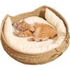 Generico Cesto Gatti | Habitat Morbido In Corda Di Cotone Per Animali Domestici Tutte Le Stagioni | Adorabile Cuccia Con Cuscino Gatti,Per Gattini, Ideale Su Davanzale, Comodino, Soggiorno E Camera Da