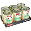 animonda Carny Kitten cibo per gatti, alimento umido per gatti fino ad 1 anno, manzo, pollo + coniglio, 6 x 200 g