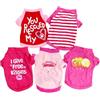 Vdaxvme 3pcs Estati Vestiti Dell'animale Domestico Divertente Stampato Gilet Fresco Traspirante Cuccioli Senza Maniche Pet Abbigliamento per il Caldo Traspirante Vestiti D