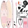 TIGERXBANG Tavola SUP Gonfiabile con Accessori, Stand Up Paddle Board Antiscivolo in EVA, SUP Gonfiabile 320cm per Adulti e Ragazzi, Ideale per Mare, Lago e Fiume, Rosa