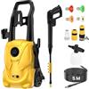 sukaudiz Idropulitrice Professionale, Assorbimento 2000 W, Portata 680 L/h, Pressione 180 Bar, Idropulitrice per Casa, Auto e Esterni Casa, Pompa in Alluminio, Tubo di Uscita da 5 M e Ugello Regolabile