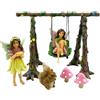 Pretmanns, set di fate da giardino con altalena e accessori in miniatura, replica dei personaggi Avie e Stella