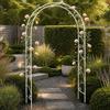 DanDiBo Arco per rose, zincato massiccio, 135 cm, resistente alle intemperie, 96518, arco rotondo, per rampicanti, zincato a caldo
