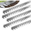 Teodute 5 Pezzi 1m Acciaio Zincato Zincato Corteccia per Giardino, Solido Durevole Bordura per Aiuola, 5cm Altezza Bordo per Aiuole per Giardino Scale Prato Sentiero (Argento)