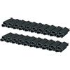 WDB 40 clip di fissaggio in PVC per strisce frangivista, protezione dal vento, per giardino e recinzione, recinzione a doppia asta