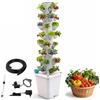 Mocoli Sistema Idroponico 40 Fori, Sistema Idroponico a 8 Livelli con Serbatoio d'Acqua 10L Pompa Indicatore Livello dell'Acqua Sistema Coltivazione Fuori Suolo