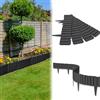 UISEBRT 2,3 m, effetto legno, bordatura per aiuole in plastica PP, bordo per aiuole, bordo per aiuole e aiuole, impermeabile, resistente alla corrosione (antracite)