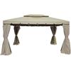 VERDELOOK Roma, Gazebo in Alluminio Verniciato, 3x4 m, Telo in Poliestere Beige