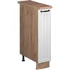 Vicco Armadio cucina dispensa alto Fame-Line, Bianco rustico/Rovere dorato, 20 cm, PL Rovere, per la combinazione con altri moduli della serie Fame-Line