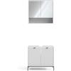 Vicco Set di mobili da bagno Eliza, Bianco 70 cm | 2 pezzi · Mobile sottolavabo · Armadietto a specchio
