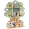 COSTWAY Libreria per Bambini a Forma di Albero, Scaffale per Giocattoli con 8 Scomparti Aperti e 2 Kit Antiribaltamento, Contenitore Salvaspazio per Salotto, Asilo Nido, Studio, 97 x 28 x 114 cm