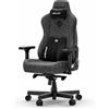 Anda Seat Kaiser 3E XL, Sedia Gaming Ergonomica in Tessuto Trasparante, Sedia Ufficio Ergonomica Lombare Supporto Integrato e Braccioli 4D, Poltrona Gaming Professionale Dark Grey