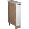 Vicco Armadio cucina dispensa alto Fame-Line, Bianco rustico/Rovere dorato, 20 cm, PL Marmo, per la combinazione con altri moduli della serie Fame-Line