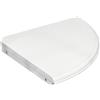 Anika Mensola angolare sospesa/facile da montare a parete/finitura in MDF bianco con fissaggi inclusi (28,5 cm x 28,5 cm)