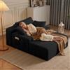 Xbro Divano Relax Senza Struttura in Velluto a Coste, Divano Imbottito in Schiuma ad Alta Resilienza con 3 Cuscini e Tasche Laterali, per Soggiorno, Camera da Letto e Zona Relax, 150x102x61 cm