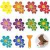 ROEOWENE 20pcs Adesivi Antiscivolo Doccia en Forma di Fiore per Vasca da