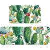 Zsuugj Tappeti e tappetini da cucina a forma di cactus, 2 pezzi, antiscivolo, anti-affaticamento, tappetini da cucina per lavello da cucina, ufficio, 43 x 47 cm + 43 x 73 cm