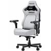 Anda Seat Kaiser 4 V2 L, Sedia Gaming Ergonomica in Tessuto Grigio, Sedia Ufficio Ergonomica Lombare, Braccioli 6D, Cuscino Magnetico Memory Foam, Reclinabile 135°, fino a 118 kg, Gaming Chair