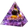 YESTARTDS 1. 96 Grandi Piramide Orgonica Di Ametista Guarire Trasparente Cristallo Piramide Piramide Di Cristallo Reiki Piramide Chakra Orgonite Pyramid Reiki Healing Cristallo Naturale Home Room Decorazione