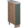 Vicco Armadio cucina dispensa alto Fame-Line, Verde-oro rustico/Rovere dorato, 20 cm, PL Marmo, per la combinazione con altri moduli della serie Fame-Line