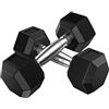 MNUvxzaewf Set di manubri, set pesi, esagonali in ferro pieno, rivestiti in gomma con manici in metallo, for la casa, sport e fitness(10kg(5kg*2))