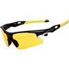 Generico Occhiali da ciclismo UV400 multicolore uomo e donna, for sport all'aria aperta, antivento, occhiali sole for bicicletta strada per fitness all'aperto(Single Red Yellow)