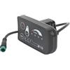 CHICIRIS Display per Bici Elettrica, Misuratore da Pannello Digitale LED ABS con Connettore 5P Impermeabile, Adattamento Al Manubrio da 22,2 Mm, Lettura Chiara della Velocità della Batteria per (24V)