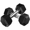 MNUvxzaewf Set di manubri, set pesi, esagonali in ferro pieno, rivestiti in gomma con manici in metallo, for la casa, sport e fitness(10kg(5kg*2))
