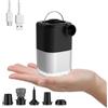 Acmeenjoy Pompa Elettrica Portatile 4000pa, Mini Pompa Elettrica Ricaricabile per Materasso Gonfiabile con 5 ugelli e Luci Campeggio, per Gonfiare e Sgonfiare, Nero