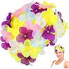 RUNROTOO Cuffia da Bagno Fiori 3d in Nylon per Donne, Comoda e Antiscivolo, Design alla Moda per Atmosfera Estiva e Nuoto in Piscina
