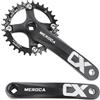 LHHL MTB Bike Guarnitura 170mm Square Taper Mountain Bike Manovella 32/34/36/38/40/42T Corona Lega di Alluminio Bicicletta Crank(Rot,34T)