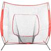 Halearo Rete da Allenamento Portatile da Baseball per Bambini da 7x7FT con Poliestere Resistente e Tubo di Ferro per Allenamenti Indoor e Outdoor