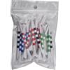 AKDJGFP Tees da Golf T-Shirt da Golf da 20 Pezzi, 70 mm/83,0 mm, a Righe Colorate, Set di Accessori in plastica Durevole a Quattro forchette for Uomo e Donna(Random Color 83.0mm)