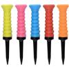 HKYBCF Tee da Golf Tee da Golf 5 Pezzi in Gomma Flessibile a 360°, 3,27 pollici/83,0 mm, Basso attrito, Multicolore Vivace - Ideale for i Golfisti di Tutti Giorni(Orange)