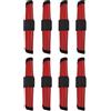 Marchfunny 8 coperture per esche da pesca, protezioni per ami, protezioni avvolgenti per crankbaits spinner, accessori per riporre attrezzatura sicura, kit nero rosso grigio (rosso)