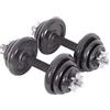 MNUvxzaewf Set di manubri, set pesi, 2 pezzi, regolabili, for da fitness for uomo, in ghisa, bilanciere, palestra, bicipiti(15kg(7.5kg*2))
