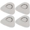 X AUTOHAUX 4pcs D Ring Patch PVC Acciaio Inox Triangolo Forma Grigio per Kayak