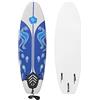 Runheo Tavola da surf blu, 170 cm, tavola in XPE con anima in schiuma EPS, 170 x 46,8 x 8 cm, 3 pinne in plastica, guinzaglio incluso, per escursioni in onda, principianti e sport acquatici in estate