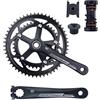 QHYRZE Guarnitura for Bici da Strada Hollow Integrated 39-53T Doppia Corona 170mm Set Pedivella 8/9 velocità