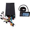 Vvikizy Set Display Controller Bici Elettrica 36V 48V 52V per Motori Brushless con Pannello LCD Design Impermeabile