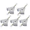 Marchfunny 5pcs Elica Rotante Metallo Spinner Cucchiaio Per Lame Esca Vib Accessorio Fai da Te In Acciaio Inox Argento Parti di Esca Da Pesca S 4,5 cm L 5 cm Kit Attrezzatura (L)