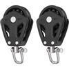 Beufee 2 PCS puleggia Marina in Nylon in Acciaio Inossidabile, puleggia a Testa Singola Blocco ad Alta capacità di carico Accessori per Barche per Barche a Vela Kayaks Yacht (Senza bloccare)