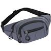 DASJKDI Marsupi Uomo Donna multitasche Portafogli a mani libere Borse for allenamento Corsa da viaggio per escursioni(Gray)