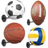 jockcaras Supporto da parete per pallacanestro, confezione da 4, colore nero