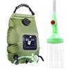 Générique Borsa Doccia Solare 20 L Portatile, Doccia da Campeggio Esterna con Soffione e Tubo Flessibile Serbatoio Riscaldante per Viaggi Escursionismo Giardino Balcone Glamping Cabina (Verde)