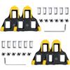 SRLWMYI 2 paia di tacchetti da ciclismo compatibili con pedali Shimano SPD-SL SM-SH10 SH11 SH12, tacchetti per bici da strada per scarpe da ciclismo a 3 fori, tacchetti per pedali da ciclismo indoor outdoor