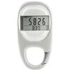 Risveglio Accelerometro portatile 3D contapassi, distanza accurata dei passi, calorie, dispositivo fitness in ABS leggero, bianco